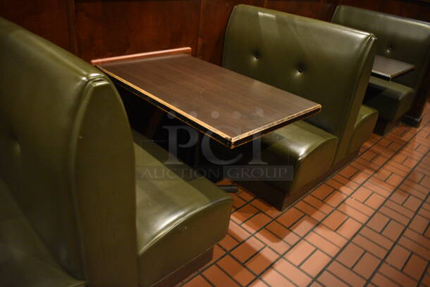 ALL ONE MONEY! Lot of 2 Single Sided Booths, 3 Double Sided Booth and 4 Tables! BUYER MUST REMOVE. PCI Will Not Remove and/or Transport This Item. 44x25x42, 44x48x42, 44x27x30 - Image 5 of 6