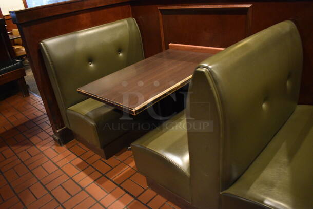 ALL ONE MONEY! Lot of 2 Single Sided Booths, 1 Double Sided Booth and 2 Tables! BUYER MUST REMOVE. PCI Will Not Remove and/or Transport This Item. 44x25x42, 44x48x42, 44x27x30 - Image 3 of 4