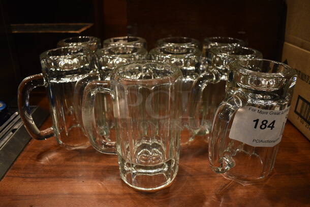10 Tall Glass Mugs. 5x3x6. 10 Times Your Bid!