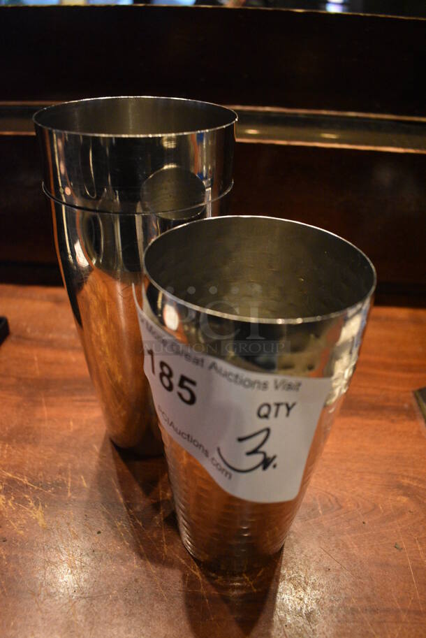 3 Metal Beverage Glasses. Includes 3.5x3.5x7. 3 Times Your Bid! - Image 1 of 2
