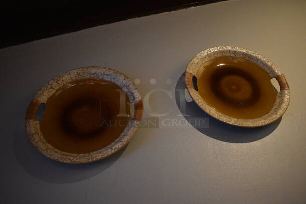 3 Brown and Tan Wall Mount Decorative Plates. 18x18x2. 3 Times Your Bid! - Image 3 of 3