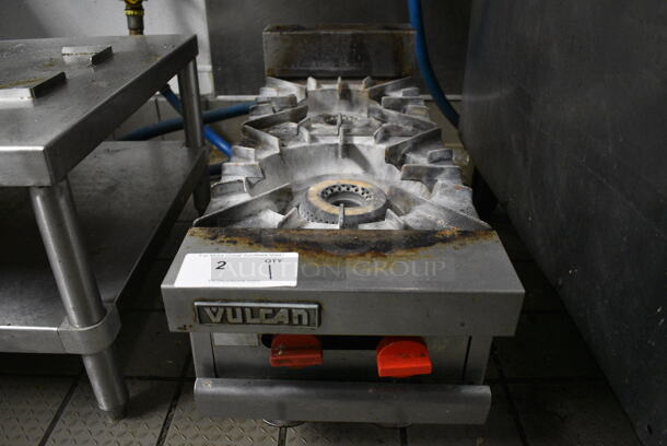 GREAT! Vulcan Stainless Steel Commercial Countertop Gas Powered 2 Burner Range. BUYER MUST REMOVE. 12x30.5x16