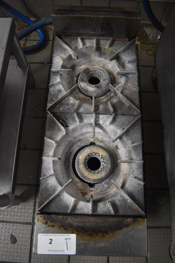GREAT! Vulcan Stainless Steel Commercial Countertop Gas Powered 2 Burner Range. BUYER MUST REMOVE. 12x30.5x16 - Image 3 of 5