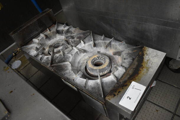 GREAT! Vulcan Stainless Steel Commercial Countertop Gas Powered 2 Burner Range. BUYER MUST REMOVE. 12x30.5x16 - Image 4 of 5