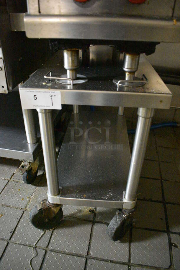 Stainless Steel Commercial Equipment Stand w/ Undershelf on Commercial Casters. 15x30x26 - Image 1 of 3