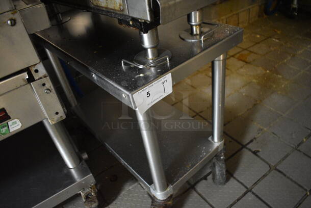 Stainless Steel Commercial Equipment Stand w/ Undershelf on Commercial Casters. 15x30x26 - Image 2 of 3