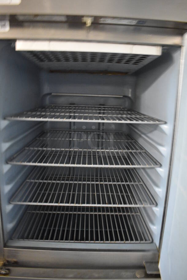 NICE! Delfield Model 6025XL-SH-RR1 Stainless Steel Commercial 2 Half Size Door Reach In Cooler on Commercial Casters. 115 Volts, 1 Phase. 25.5x32.5x79 - Image 5 of 7