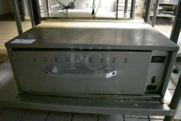 NICE! Stainless Steel Commercial Countertop Single Drawer Warming Drawer. BUYER MUST REMOVE. 29.5x23x11