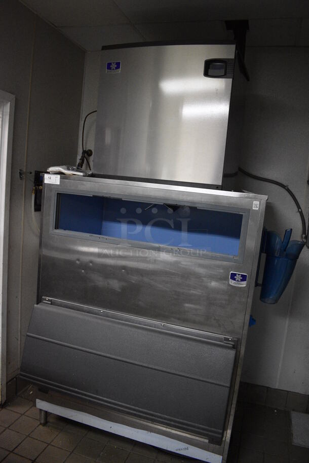 BEAUTIFUL! Manitowoc Model IY1874C-161 Stainless Steel Commercial Ice Machine Head on Manitowoc Model F1300 Stainless Steel Commercial Ice Bin w/ Manitowoc Model ICVD18953-263 Metal Commercial Remote Condenser (on the roof). 115/208-230 Volts, 1 Phase. BUYER MUST REMOVE. 48x39x94 - Image 2 of 12