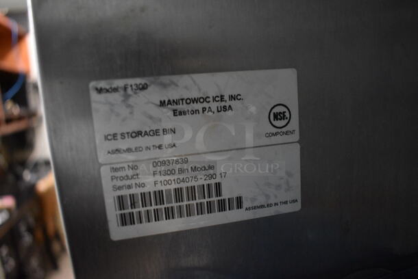 BEAUTIFUL! Manitowoc Model IY1874C-161 Stainless Steel Commercial Ice Machine Head on Manitowoc Model F1300 Stainless Steel Commercial Ice Bin w/ Manitowoc Model ICVD18953-263 Metal Commercial Remote Condenser (on the roof). 115/208-230 Volts, 1 Phase. BUYER MUST REMOVE. 48x39x94 - Image 8 of 12