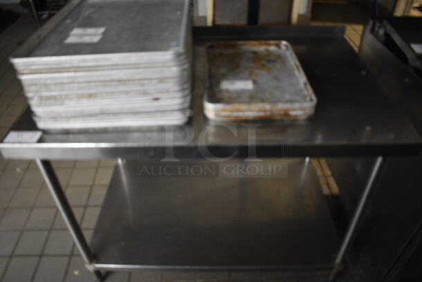 Stainless Steel Commercial Table w/ Undershelf. 48x30x36