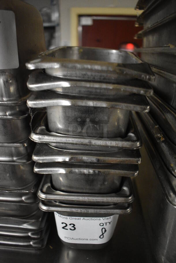 8 Stainless Steel 1/9 Size Drop In Bins. 1/9x4. 8 Times Your Bid! - Image 1 of 3