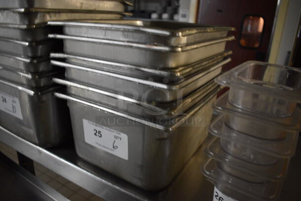 6 Stainless Steel 1/2 Size Drop In Bins. 1/2x6. 6 Times Your Bid! - Image 2 of 3