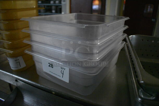 4 Clear Poly 1/2 Size Drop In Bins. 1/2x4. 4 Times Your Bid! - Image 2 of 2