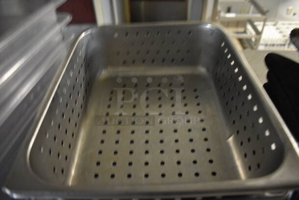 2 Stainless Steel 1/2 Size Drop In Bins; 1 Straining. 1/2x4. 2 Times Your Bid! - Image 3 of 3