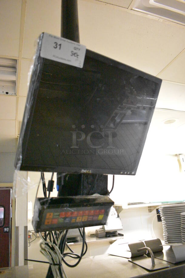 ALL ONE MONEY! Lot of 2 Dell 17" Computer Monitors w/ 2 Control Panels and 2 Uninterruptible Power Supplies! BUYER MUST REMOVE - Image 2 of 6
