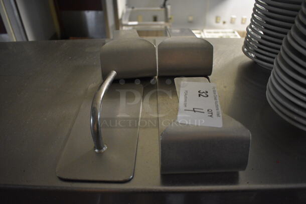 4 Metal Grill Presses. 4x9x3. 4 Times Your Bid! - Image 1 of 2