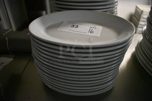 20 White Ceramic Oval Plates. 9.5x7x1.5. 20 Times Your Bid!