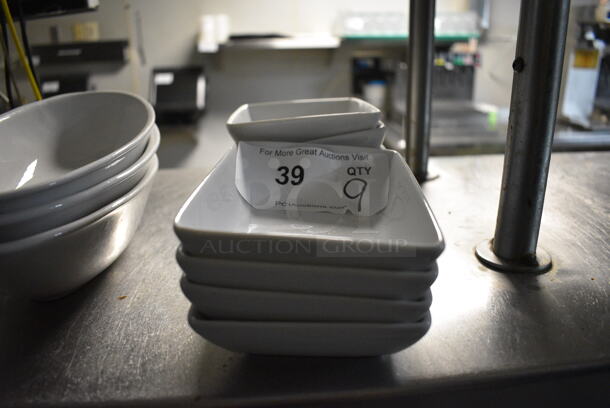 9 White Ceramic Bowls. 6x4x1.5. 9 Times Your Bid! - Image 3 of 3