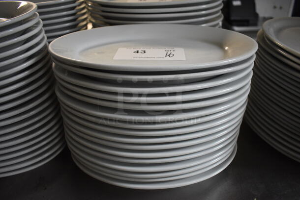 20 White Ceramic Oval Plates. 12x8.5x1.5. 20 Times Your Bid! - Image 1 of 3