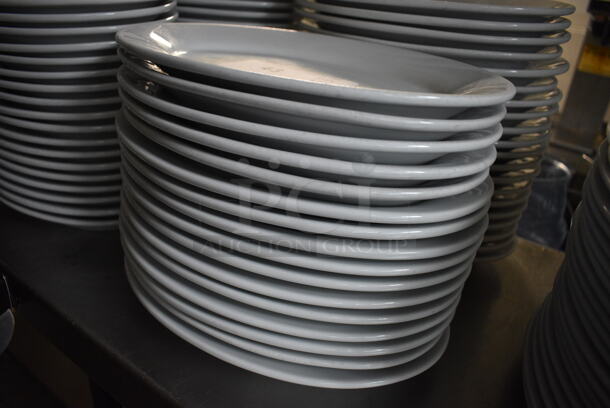 20 White Ceramic Oval Plates. 12x8.5x1.5. 20 Times Your Bid! - Image 2 of 3
