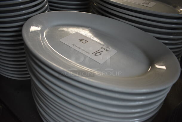 20 White Ceramic Oval Plates. 12x8.5x1.5. 20 Times Your Bid! - Image 3 of 3