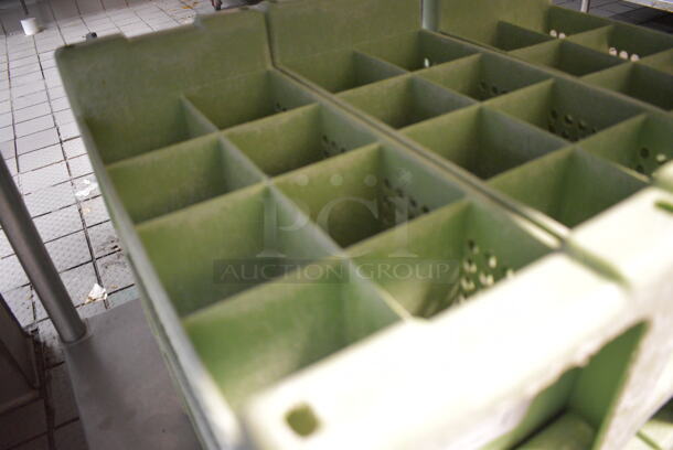 9 Green Poly Silverware Caddies. 18x7.5x7.5. 9 Times Your Bid! - Image 2 of 3