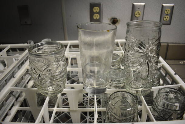 14 Various Glasses in Dish Caddy. Includes 3x3x6.5. 14 Times Your Bid! - Image 1 of 3