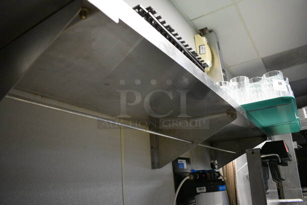 Stainless Steel Commercial Wall Mount Shelf. BUYER MUST REMOVE. 72x18x9 - Image 2 of 2