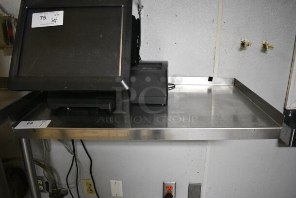 Stainless Steel Wall Mount Shelf. BUYER MUST REMOVE. 32x18x9 - Image 1 of 2