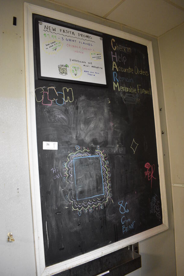 Chalkboard. BUYER MUST REMOVE. 48.5x1x69.5