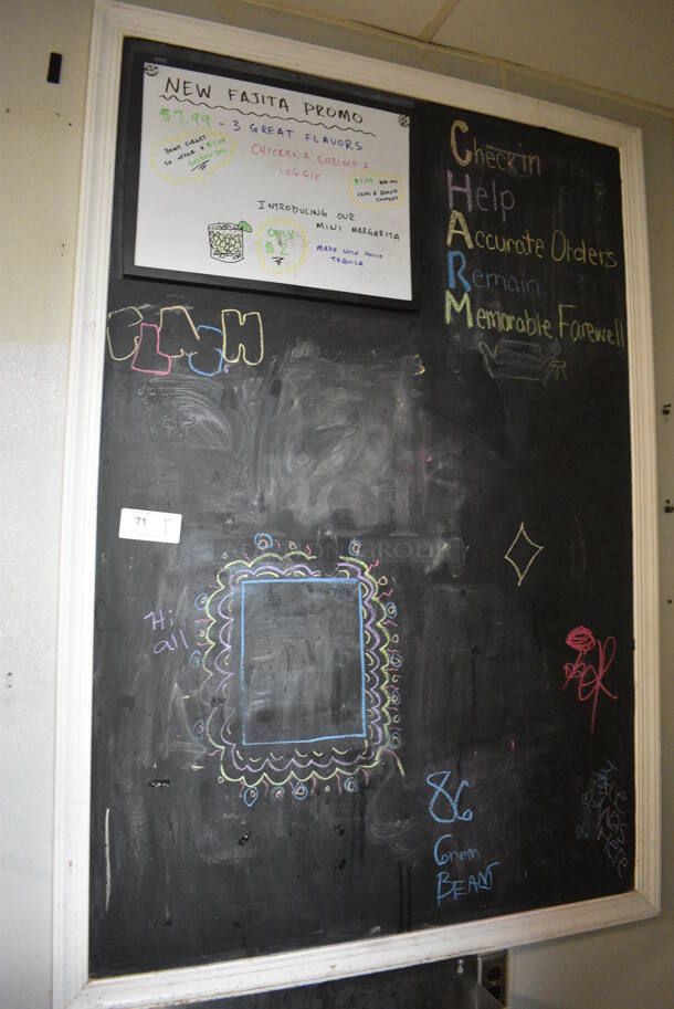 Chalkboard. BUYER MUST REMOVE. 48.5x1x69.5 - Image 2 of 2