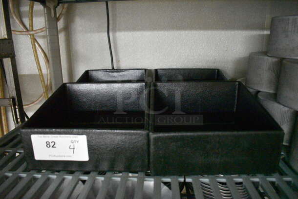 4 Black Bins. 9x9x5. 4 Times Your Bid! - Image 3 of 3
