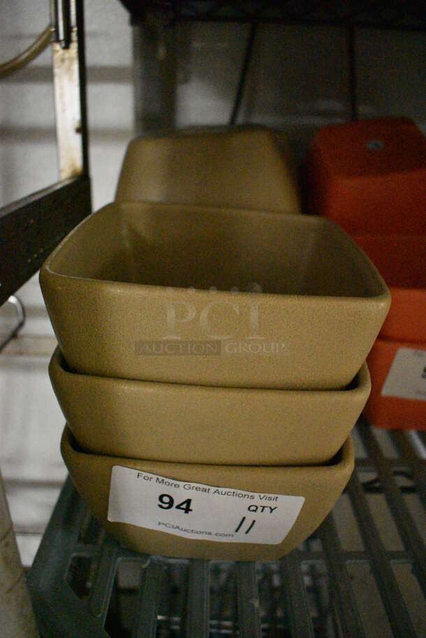 11 Tan/Yellow Bowls. 6.5x6.5x4. 11 Times Your Bid! - Image 1 of 3