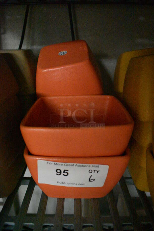 6 Orange Bowls. 6.5x6.5x4. 6 Times Your Bid! - Image 1 of 3
