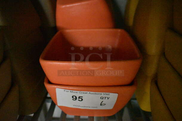 6 Orange Bowls. 6.5x6.5x4. 6 Times Your Bid! - Image 2 of 3