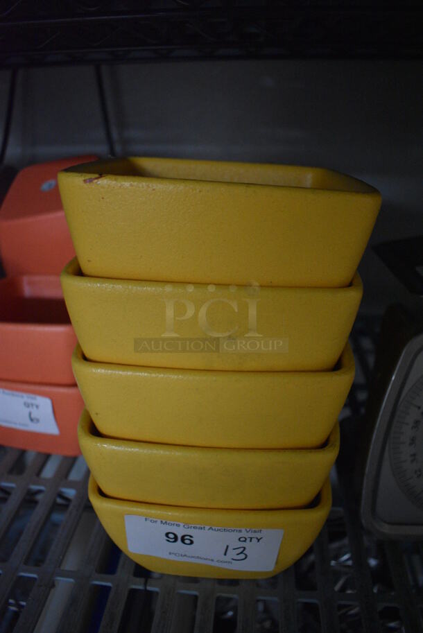 13 Yellow Bowls. 6.5x6.5x4. 13 Times Your Bid! - Image 1 of 3