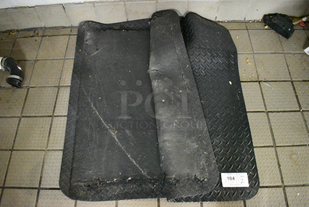 2 Black Floor Mats. 36x24. 2 Times Your Bid!