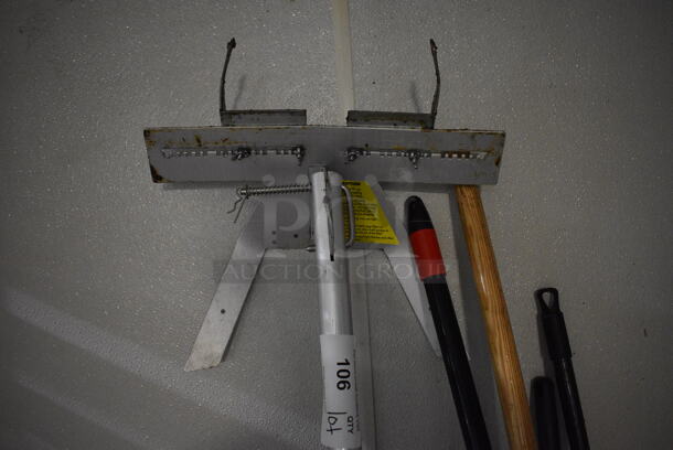 ALL ONE MONEY! Lot of Various Items Including Hood Filter Pole and Brooms! - Image 3 of 3