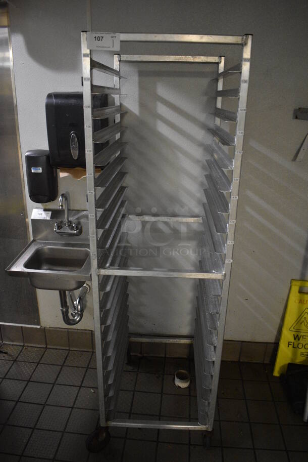 Metal Commercial Pan Transport Rack on Commercial Casters. 20.5x26x69 - Image 1 of 3
