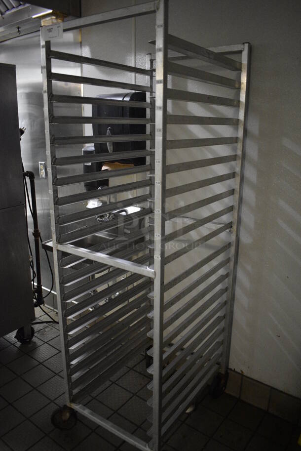 Metal Commercial Pan Transport Rack on Commercial Casters. 20.5x26x69 - Image 3 of 3