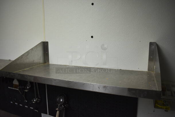 2 Stainless Steel Wall Mount Shelves. BUYER MUST REMOVE. 36x18x10. 2 Times Your Bid! - Image 2 of 3