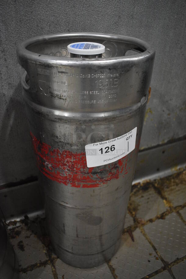 Metal Commercial Sixth Size Keg. 9x9x23 - Image 4 of 4