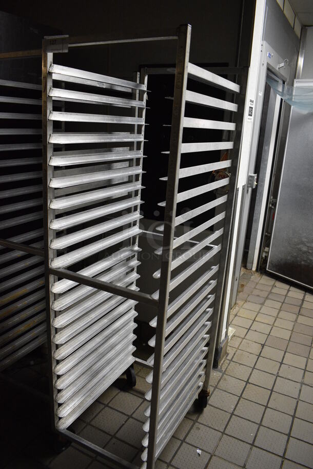 Metal Commercial Pan Transport Rack on Commercial Casters. 20.5x26x69 - Image 2 of 4
