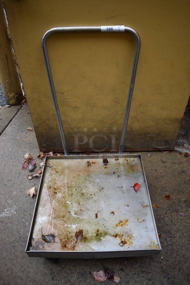 Stainless Steel Commercial Dish Caddy Dolly w/ Push Handle on Commercial Casters. 21x23x32 - Image 1 of 3