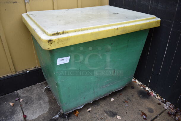Green and White Poly Bin on Commercial Casters. 45x33x36 - Image 2 of 3