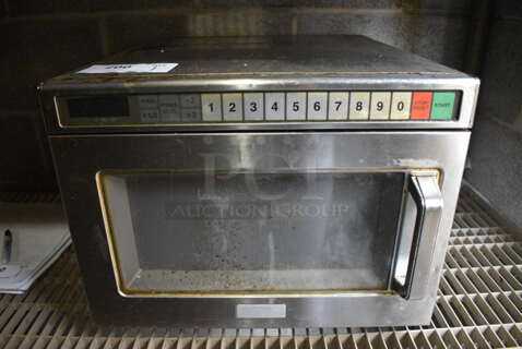 Stainless Steel Commercial Countertop Microwave Oven. 16.5x21x13