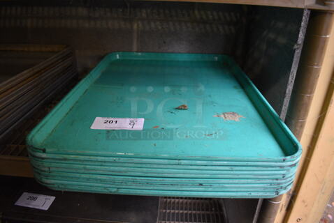 9 Green Full Size Tray. 18x26x1. 9 Times Your Bid!