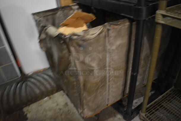 ALL ONE MONEY! Lot of 4 Tier Black Poly Metro Style Shelving Unit w/ Contents Including Poly Bin. 38x24x73. BUYER MUST DISMANTLE. PCI CANNOT DISMANTLE FOR SHIPPING. PLEASE CONSIDER FREIGHT CHARGES. - Image 3 of 3