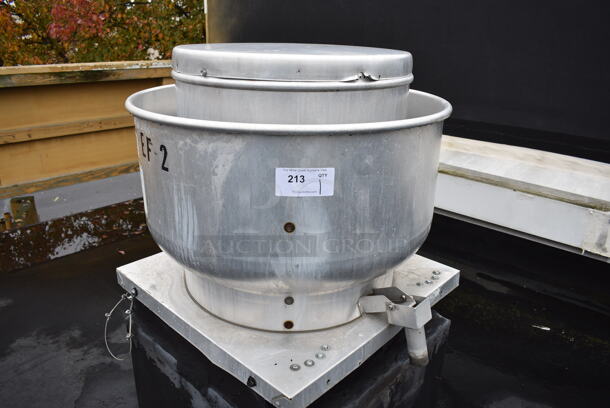 NICE! Greenheck Model CUBE-160HP-5G Metal Commercial Rooftop Mushroom Exhaust Fan. BUYER MUST REMOVE. 30x30x25 - Image 2 of 6